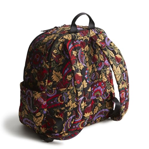 Vera Bradley Women's Premium Cotton Bancroft Backpack - Midnight Garden Paisley, One Size