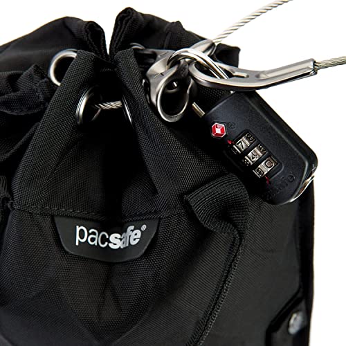 Pacsafe TravelSafe Gii 5L Portable Safe Black - Secure Lockable Travel Security Bag