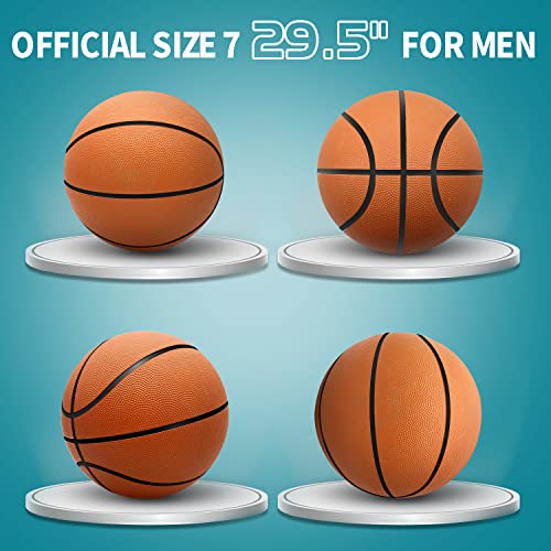 12 Pack 29.5 Inch Official Size Basketballs with Pump - Indoor & Outdoor Play