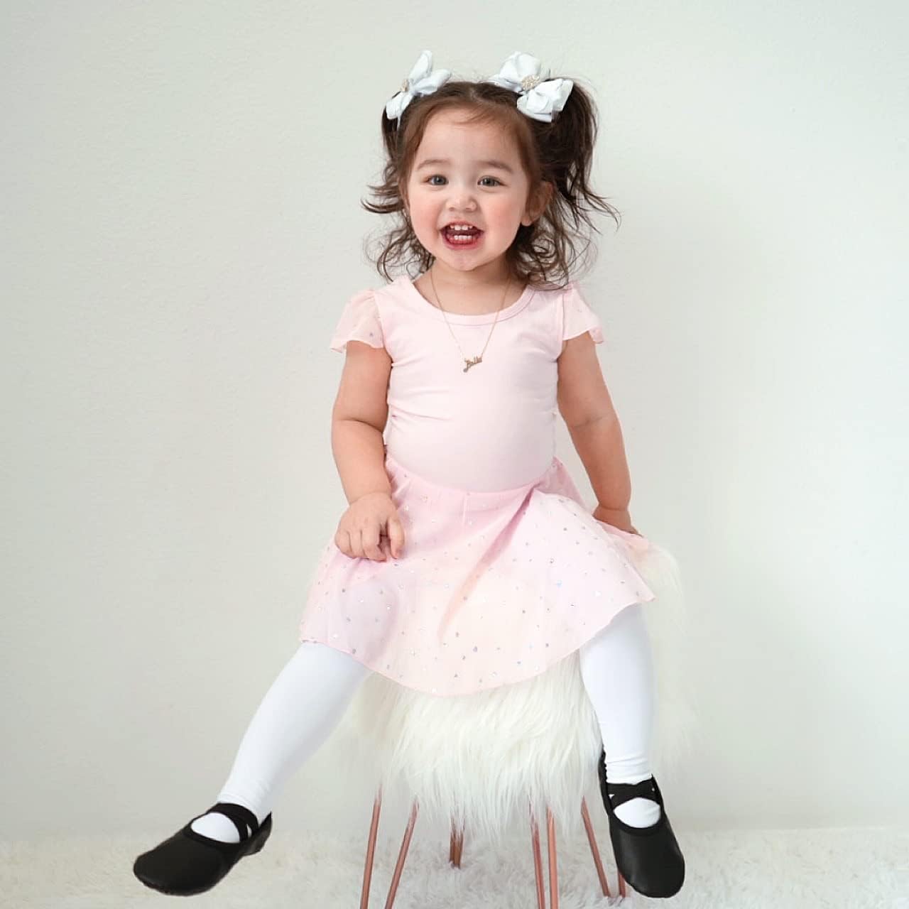 Stelle Girls' Ultra Soft Dance Tights - Comfortable Footed Design for Toddlers to Big Kids