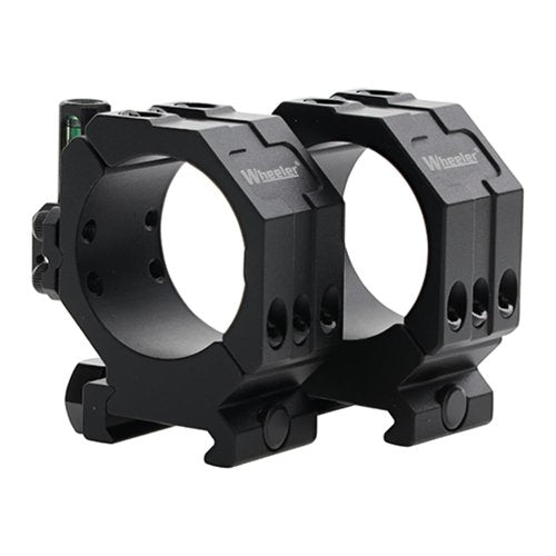 Wheeler 2-Piece Picatinny Rail Scope Rings with Anti-Cant Indicator for Leveling, Shooting