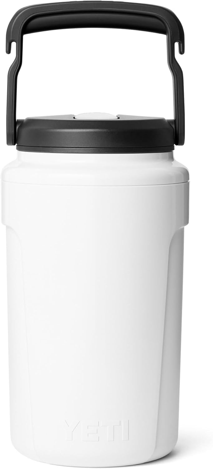 YETI Silo Half Gallon Insulated Water Jug - Lightweight, Leakproof Sports Bottle with Straw Cap & Fence Hook - Keeps Drinks Ice-Cold, White