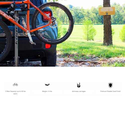 Kuat Beta Hitch-Mounted Bike Rack 2-Inch Receiver, 2 Bike Capacity
