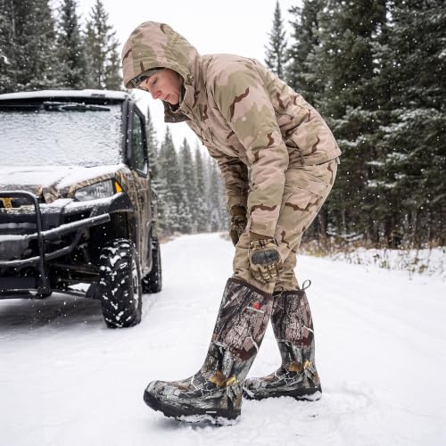 Women’s Waterproof Rubber Boots with Steel Shank - Camouflage G2 Full, Insulated, All Season, Size 6-11
