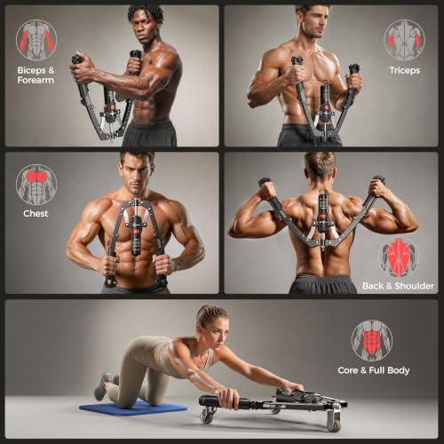 Black FLYBIRD Hydraulic Power Twister Arm Trainer 3-in-1 Chest & Arm Workout Equipment