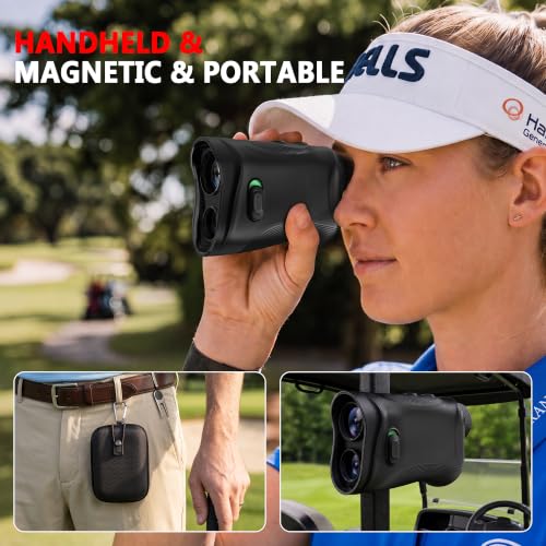 Golf Range Finder with Slope & Magnetic Mount - 1200Y Laser Golf Distance