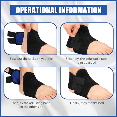 Kids Ankle Brace Set - Compression Sleeve & Support Sock, Small/Medium, Black