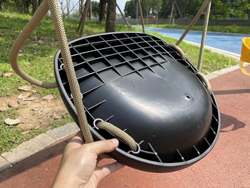 SELEWARE Heavy Duty Tree Swing for Adults & Kids - Black Cushion Style (2 Pack)