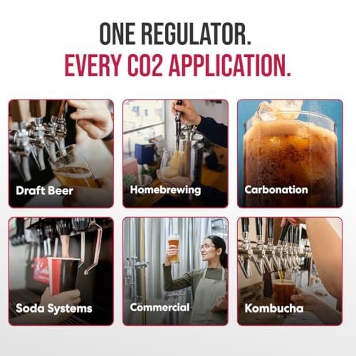 SPARC Gen2 Premium CO2 Regulator for Kegerator - Single Output, Gas Pressure Control