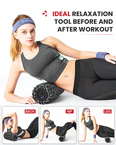 Black FITINDEX Vibrating Foam Roller for Deep Tissue Muscle Massage