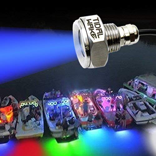 Tidal Wake Blue Underwater LED Boat Drain Plug Light 1/2" NPT Fit