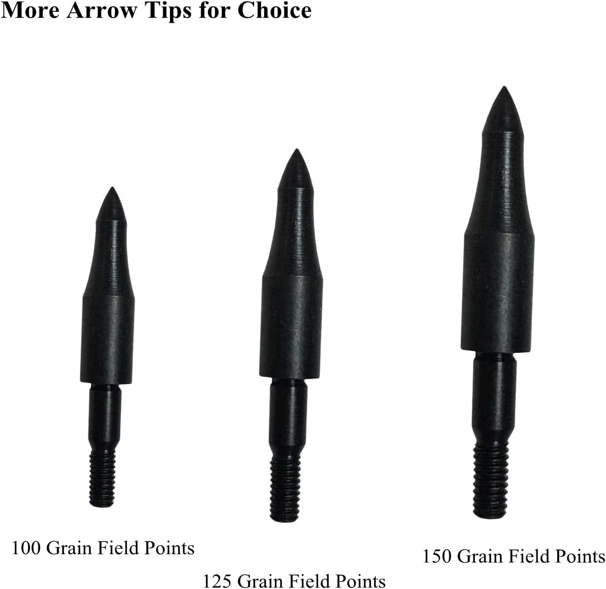 Skiennix 12pcs High Precision Crossbow Arrow Tips - Screw-In Bullet Points for 5/16 Inch Arrows | Ideal for Target Practice