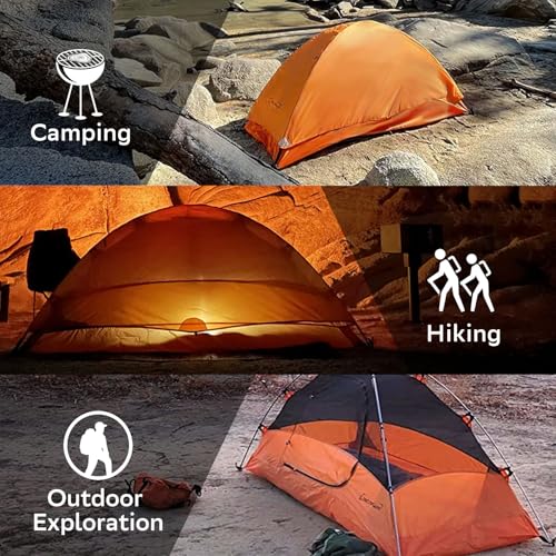 Green Clostnature 1 Person Lightweight Backpacking Tent - Easy Setup & Waterproof