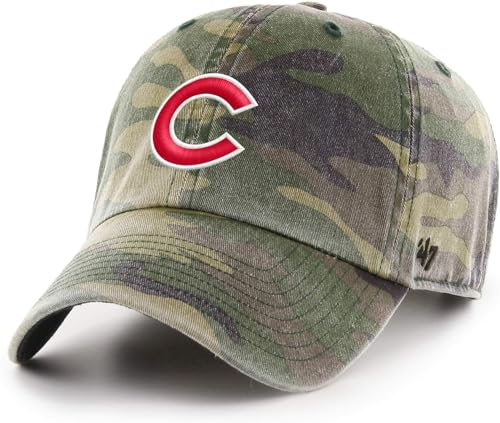 MLB '47 Camo Adjustable Cap - Chicago Cubs One Size Hat for Fans