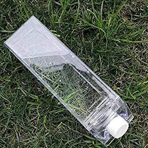 34oz Clear Leakproof Milk Carton Water Bottle - Portable Drinkware for Outdoor & Camping