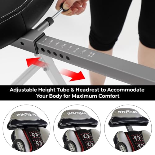 Innova Advanced Heat & Massage Inversion Table Light Gray - Full Spine Therapy