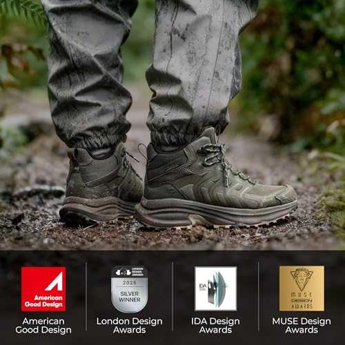 Men's Waterproof Hiking Boots - NORTIV 8 PRO, Army Green, Size 10
