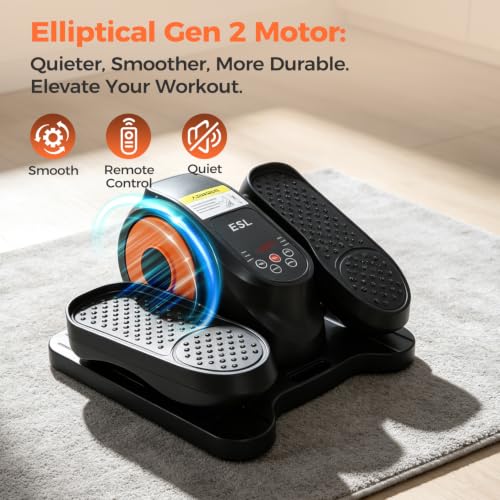 Under Desk Elliptical Machine for Office & Home Workout - Seated Pedal Exerciser