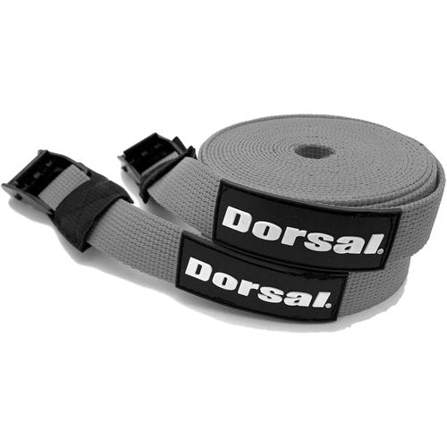 DORSAL Surfboard Tie Down Straps - 15 Ft Roof Rack for Surf, Kayak, SUP, Black 2 Pack