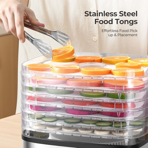 OSTBA Food Dehydrator with 8 BPA-Free Trays & Adjustable Temp, 240W
