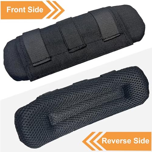 Shoulder Strap Pad for Tactical Vest & Bags - 3.1in Width, Black (2 Pack) PQEUGOA