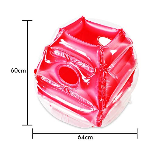 Kids Wearable Inflatable Sumo Balls Set - Bubble Bounce Ball for Outdoor Play, Red & Blue, 24 Inch, 2 Pieces