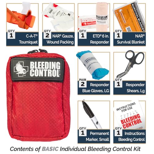 North American Rescue Basic Public Access Bleeding Control Kit - Life Saving First Aid