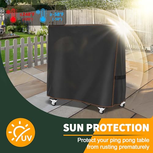 Outdoor Ping Pong Table Cover Waterproof Weatherproof 65x28x73 Inches