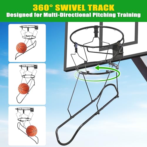 Black 360° Swivel Basketball Return Attachment with 3 Buckles - Basketball Rebounder