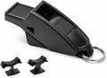 Referee Dolphin Whistle, Sports Whistle Portable and Pratical Outdoor Whistle with 2 Finger Clips for Outdoors Sports(Black)