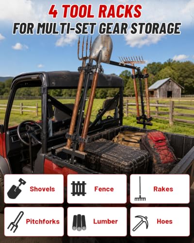 Universal UTV Gun Rack for Cargo Bed - Hunting & Outdoor Gear Storage