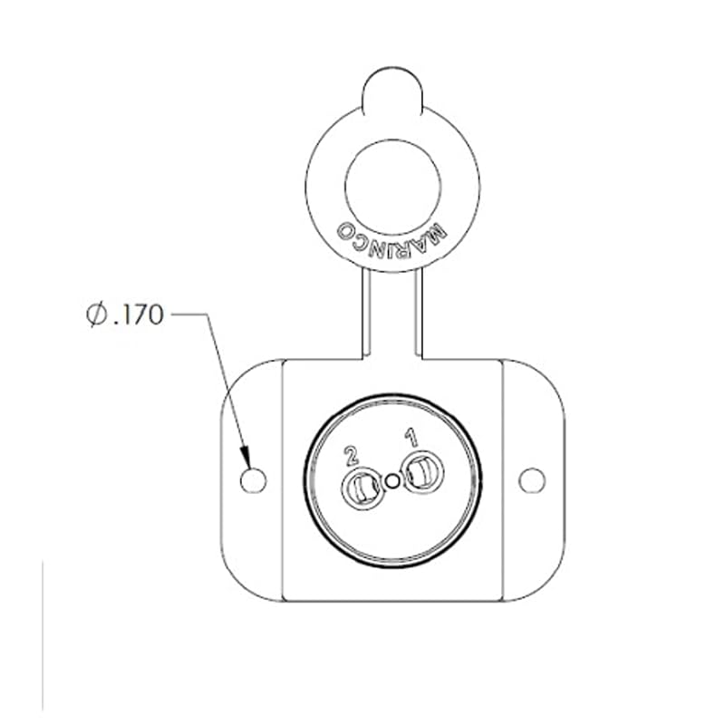 Marinco 2-Wire ConnectPro Plug & Receptacle Charging System for Trolling/Downrigger 40A