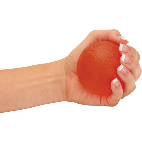 NOVA Therapy Exercise Stress Round Ball - Medium Resistance Stress Balls for Adults & Grip Strengthening, Color Orange