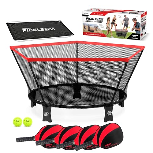 Pickleball Set with Quiet Net - Classic Edition for Lawn & Beach Play