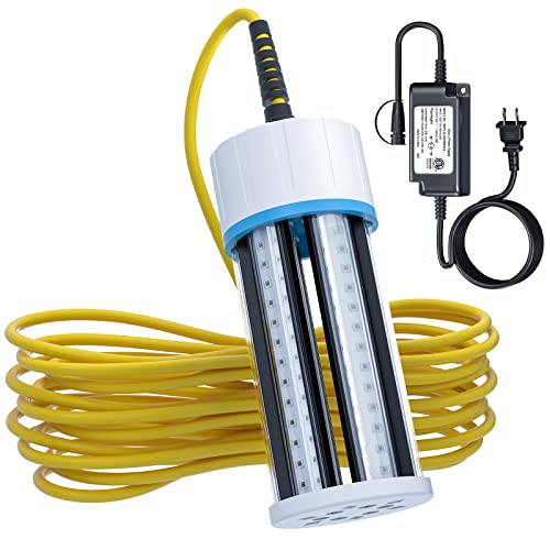 Underwater Fishing Light - Super Bright LED Fish Attractant Lamp for Boat & Docking