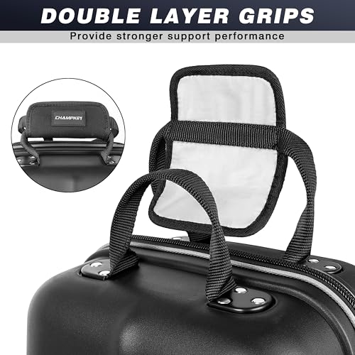 CHAMPKEY Golf Travel Bag with Hard Top & Oversized Wheels – Premium Oxford Fabric 53 Inch