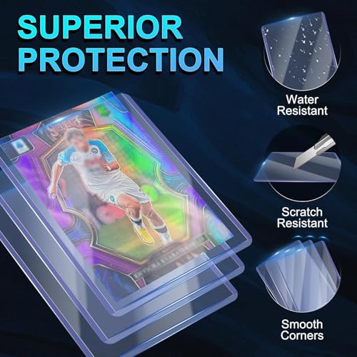 2000 Card Sleeves Set - 1000 Hard Plastic & 1000 Soft Sleeves for Trading Cards - 3x4 Inch Blue Variation of THIS listing