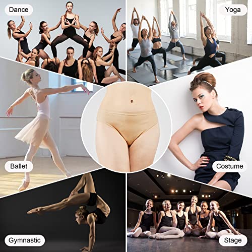 Girls Dance Gymnastic Briefs Underwear Nude 8-12 Years Pack of 3