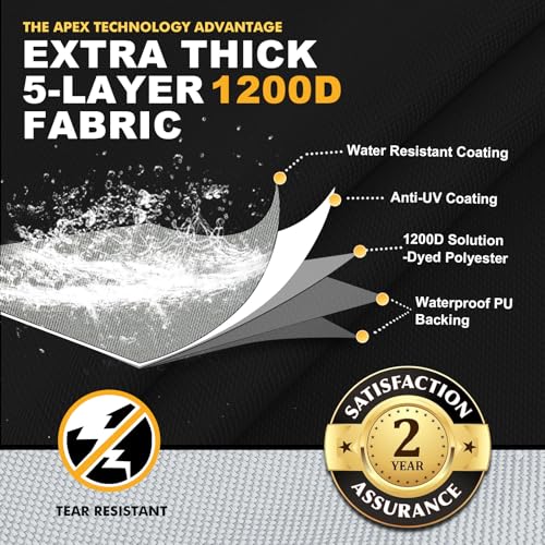 Heavy Duty Waterproof Boat Cover 16-18.5ft Gray - Light Gray, Up to 94" Beam