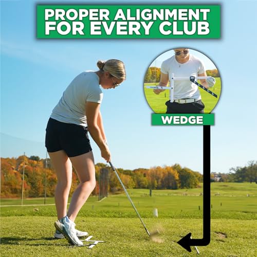 Golf Alignment and Stance Training Aid for Left & Right Handed Players - Portable Practice Tool