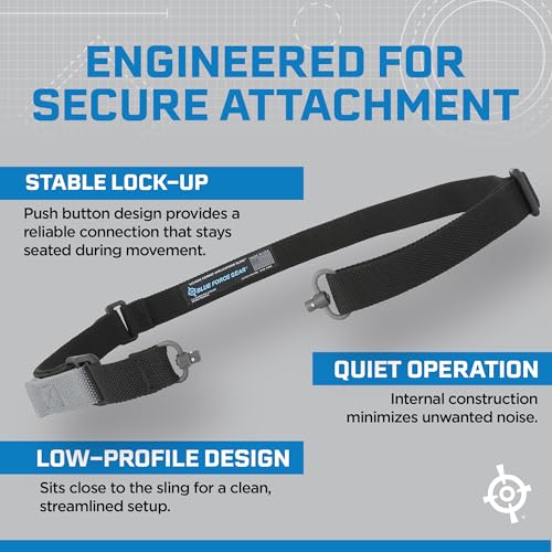 Blue Force Gear Black 2-Point Adjustable Sling 1.25" Width US-Made