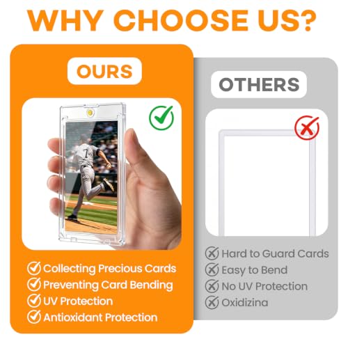 Ultra Slim Magnetic Card Holder 35pt Waterproof UV Protection for Trading & Sports Cards
