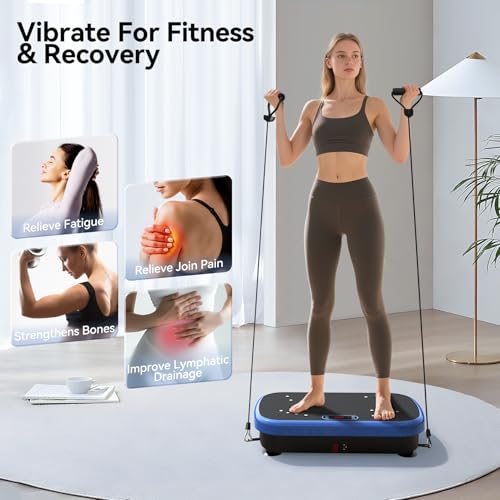 PUREROYI Vibration Plate Exercise Machine - 180 Speed Levels, 330lbs Capacity