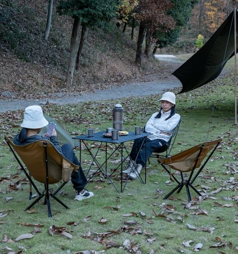 iClimb XL Reinforced Ultralight Camping Folding Table - Black