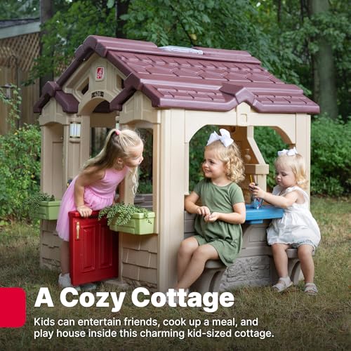Step2 Charming Cottage Kids Playhouse - Indoor & Outdoor Playset, Interactive Sounds, Easy Assembly - Variation of Playhouse
