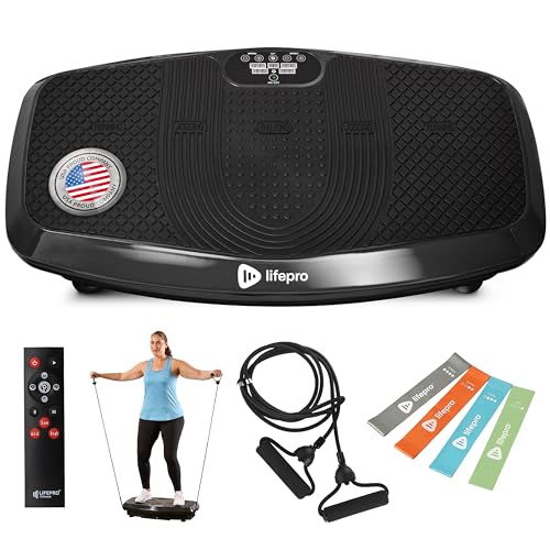 Lifepro Turbo & Hovert 3D Vibration Plate Exercise Machine Large Black - 99 Speeds