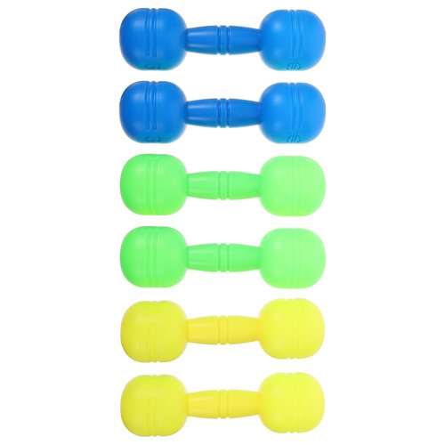 GANAZONO 3 Pairs Kids Plastic Hand Dumbbells Home Gym Exercise Barbell Children Exercise Fitness Sport Toy Toddler Weights Kids Fun & Fitness Workout Equipment