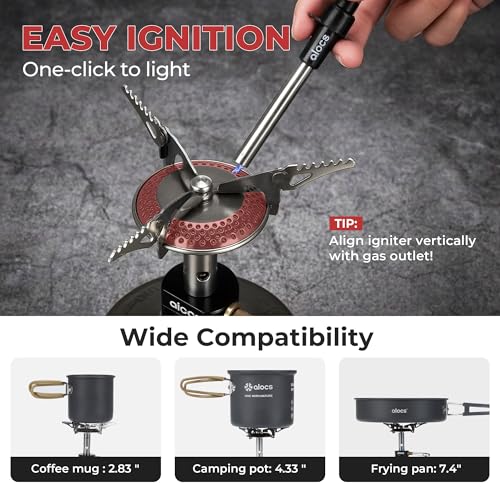 Camping Cookware Set with Non-Stick Pots and 3200W Portable Stove