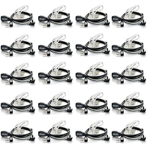 20 Pack Walkie Talkie Earpiece with Mic for Baofeng Retevis Kenwood Two-Way Radios
