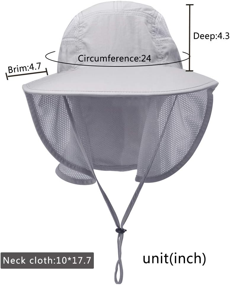 Skiennix Unisex UV Protection Sun Hat - Outdoor Activities with Neck Flap | Lightweight & Comfortable